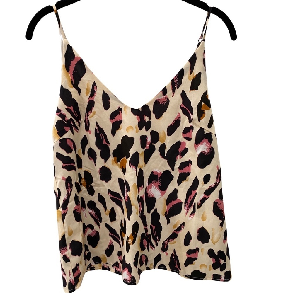 TCEC Sleeveless Strappy Leopard Print Cami Size Small